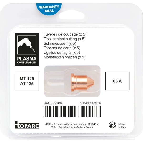 AT125/MT125 85A Cutting Tip - Pack of 5