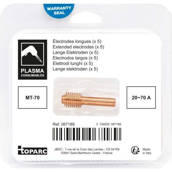 MT70 Long Electrode 20A-50A /70A - Pack of 5