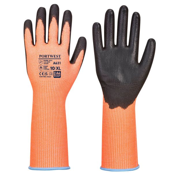 Small image of a portwest A631 Vis-Tex Cut Glove Long Cuff