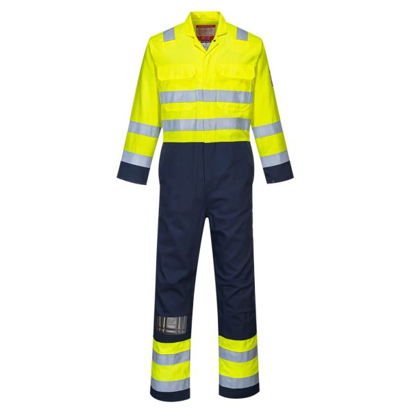 Small image of a portwest BIZ7 Bizflame Work Hi-Vis Anti-Static Coverall