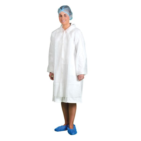 Small image of a portwest D118 Disposable Visitors Coat PP (PK200)