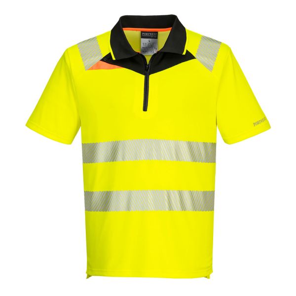 Small image of a portwest DX412 DX4 Hi-Vis Zip Polo Shirt S/S