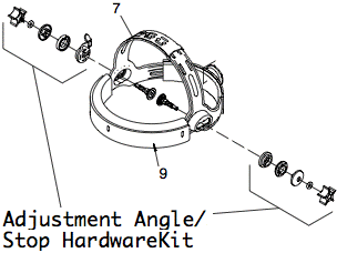 This is an image of a This is an image of a Miller Adjustable Angle/Stop Hardware Kit