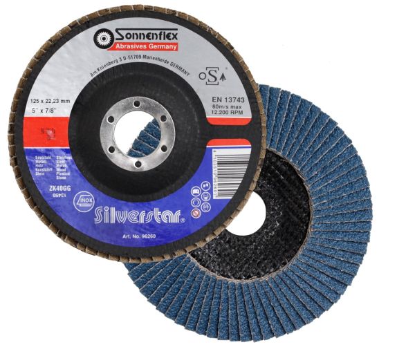 Sonnenflex 5" (125MM) SilverStar Zirconium Flap Disc