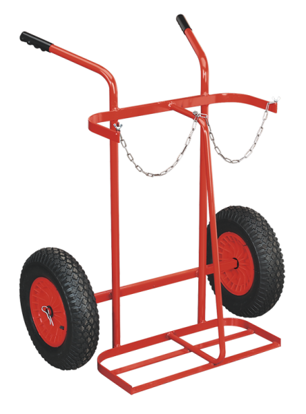 Sealey Welding Bottle Trolley with Pneumatic Tyres - 2 Bottle